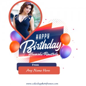 Urvashi Rautela birthday wishes greeting card with name pic